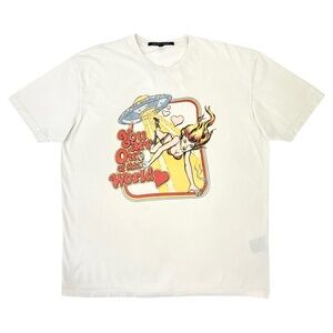 Cout De La Liberte Freddie Out Of This World White Retro Comics Print T-Shirt